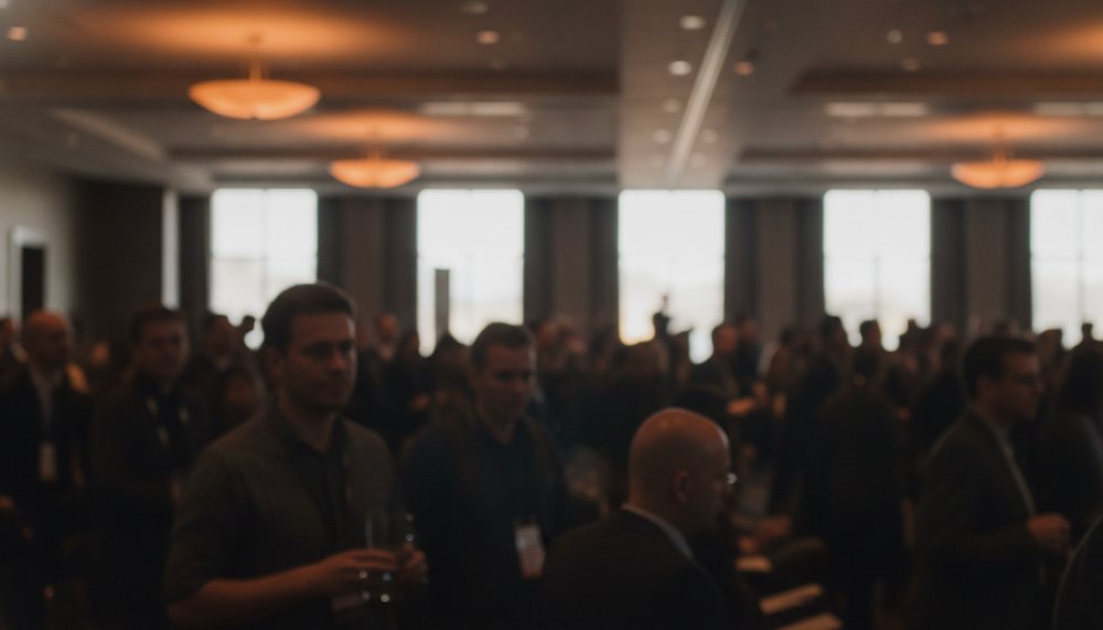 Before: Sample edit – Illustrative: 90 minutes of phone and camera clips from a conference, shaky pans, mixed exposure, crowd noise, no music or structure.